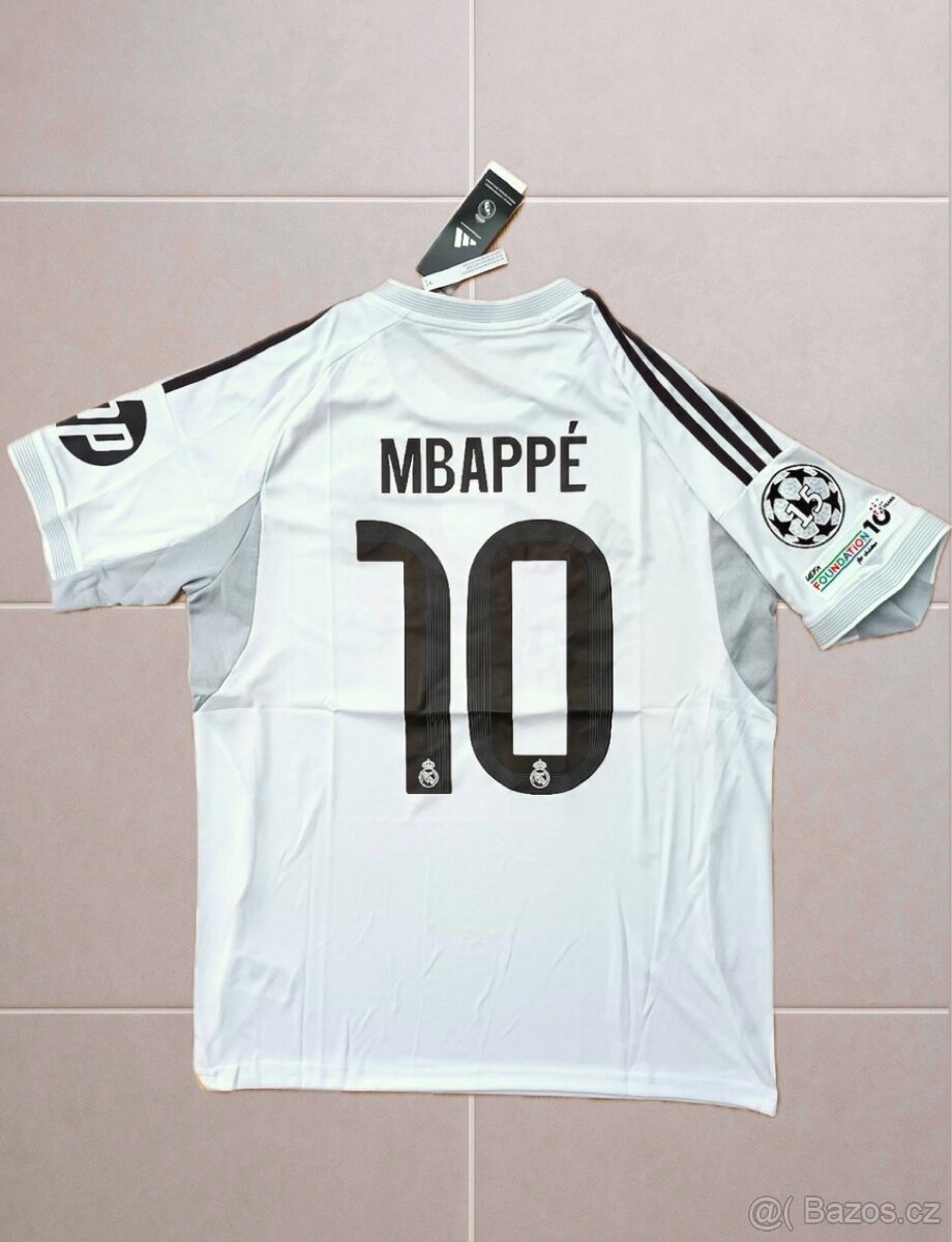 Fotbalový dres Real Madrid domácí 25/26 – Kylian Mbappé #10