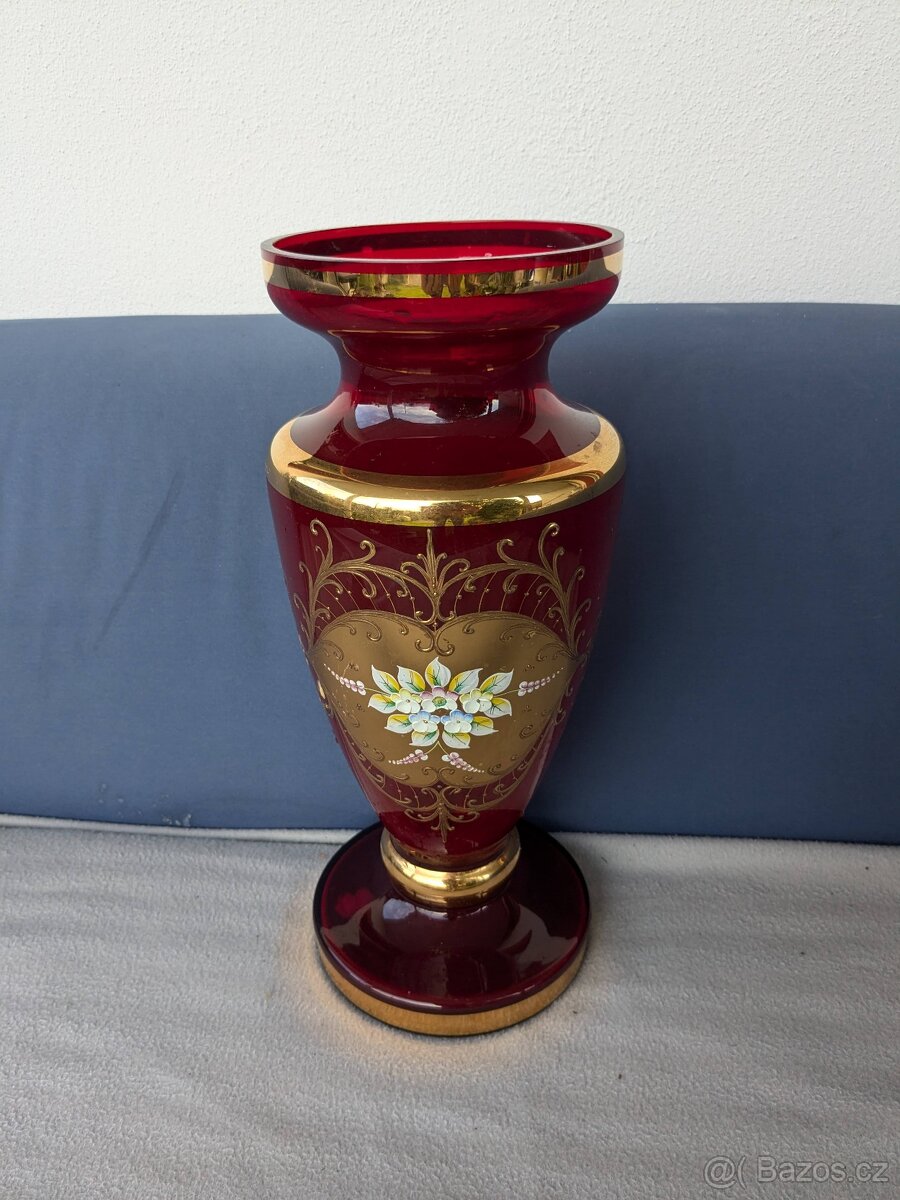 Ručně malovaná váza top stav 40 cm