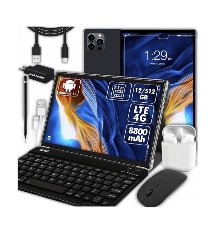 Tablet ALLNOEL 
+myš,klávesnice,pouzdro,nabíječka