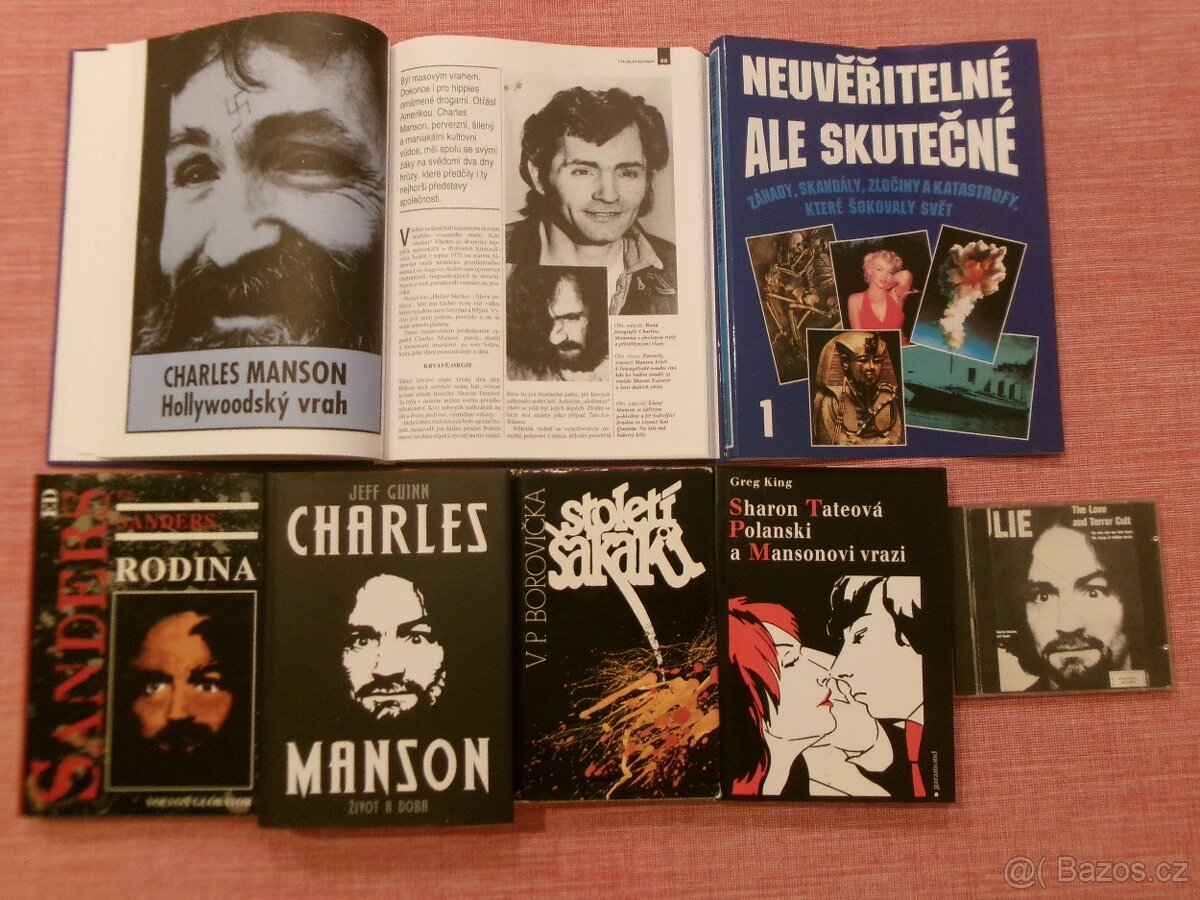 Charles Manson: CD Lie + sbírka knih.