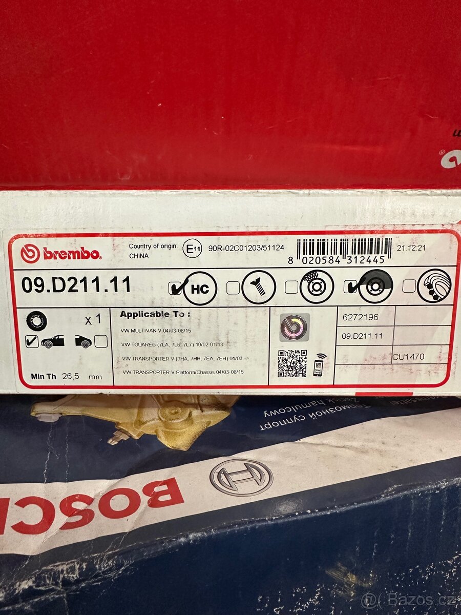 Brembo brzdový kotouč 09.D211.11 – nový
