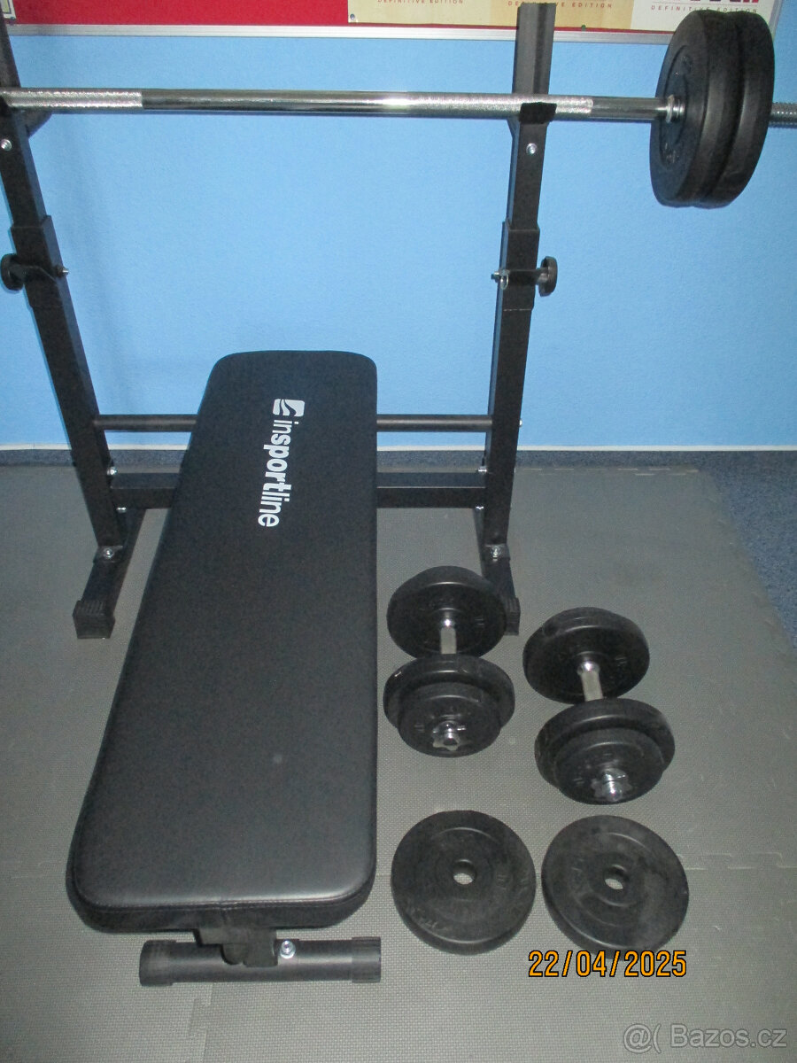 posilovací stroj -bench press + čínky
