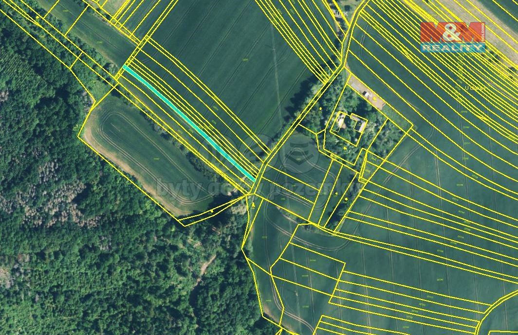 Prodej pole, 1032 m², Veverská Bítýška