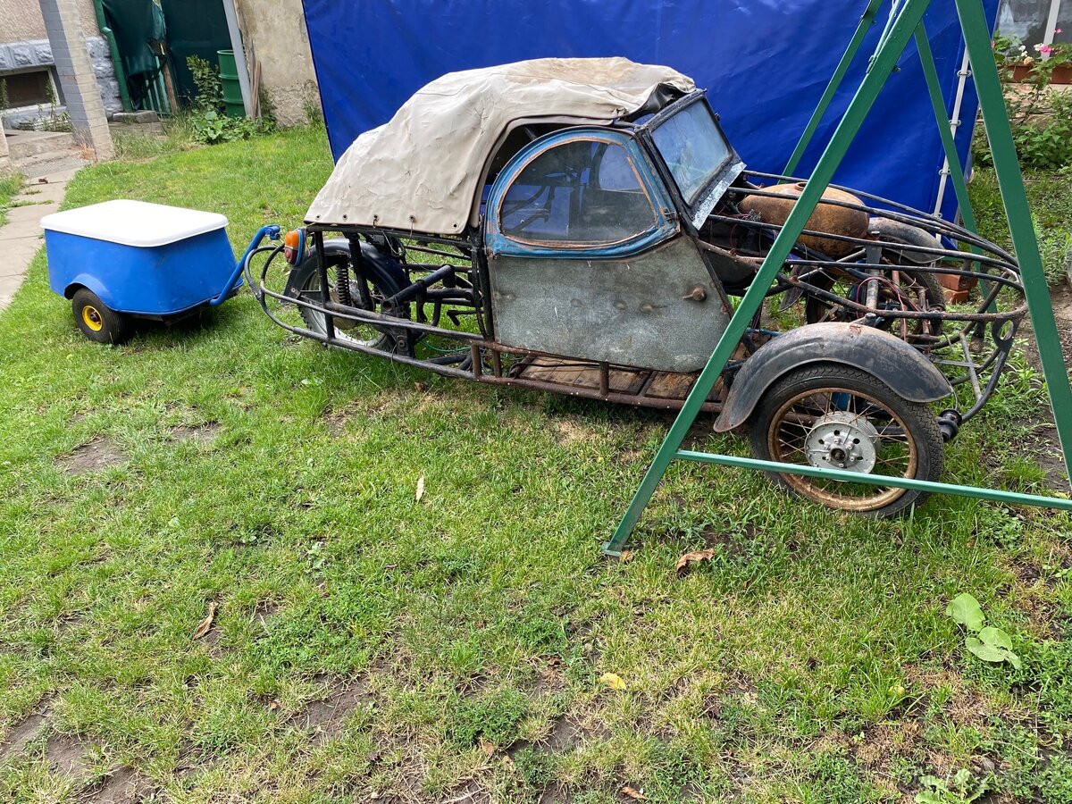 Velorex 350 hydraulika, vozík Motex