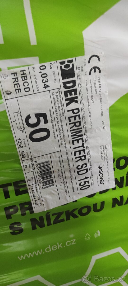 Dek perimeter SD 150 50mm extrudovaný polystyren.
