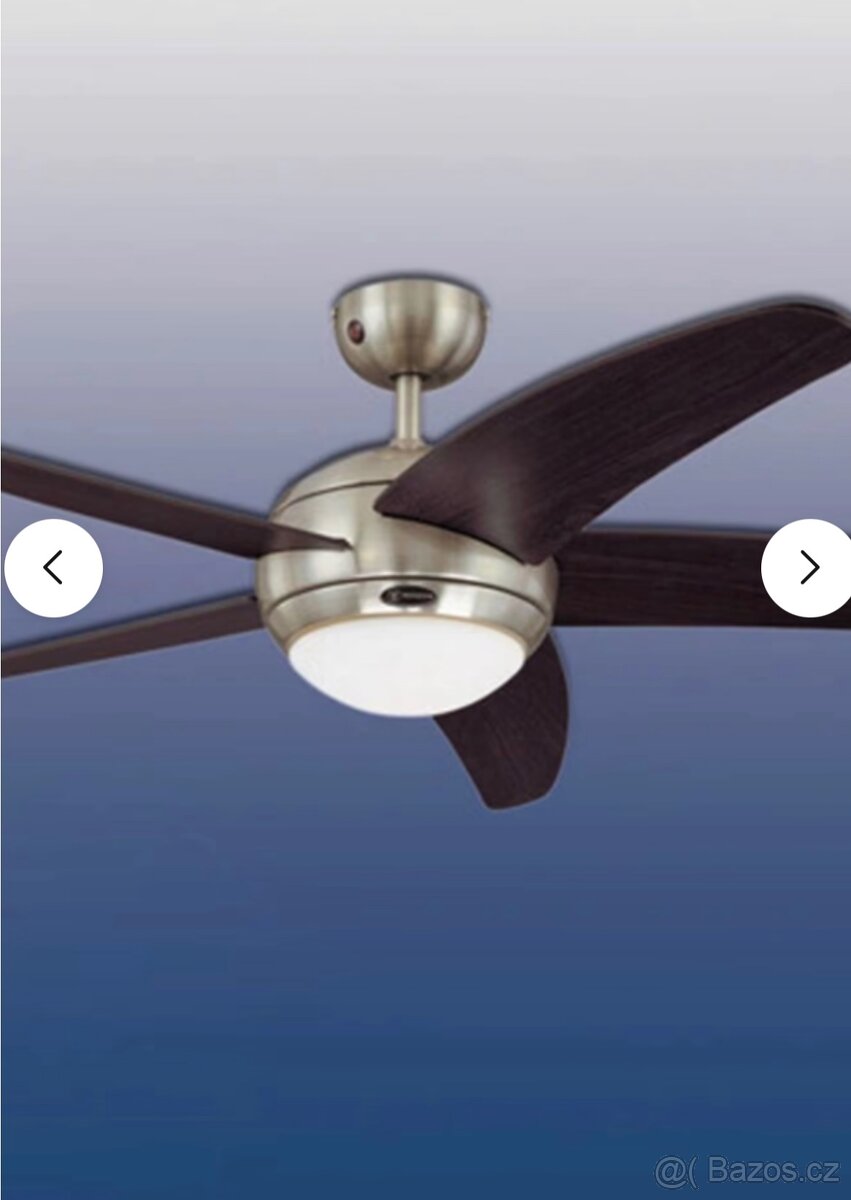 Stropní ventilátor se světlem a dálkovým ovládáním (nový)