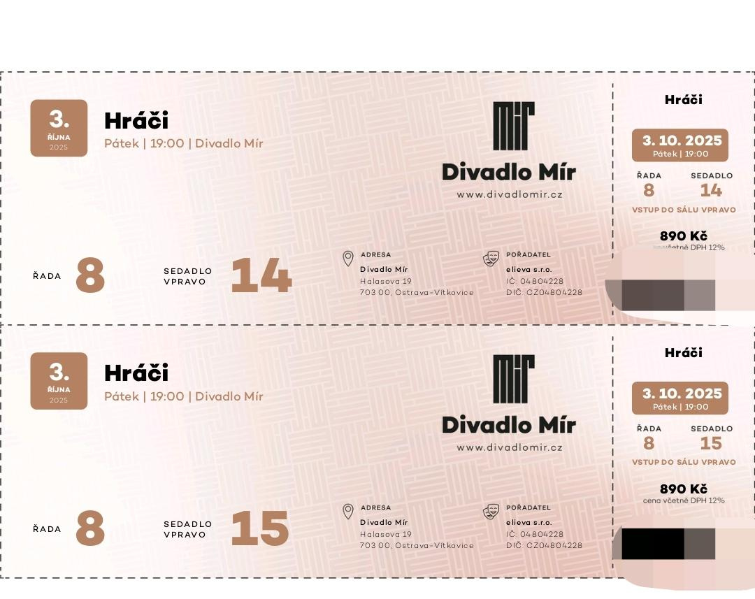 Hráči, Divadlo Mír