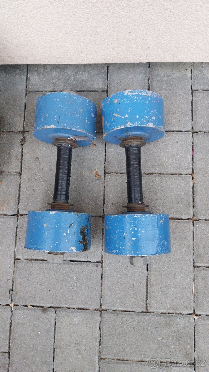 Kotouce, činky, osa