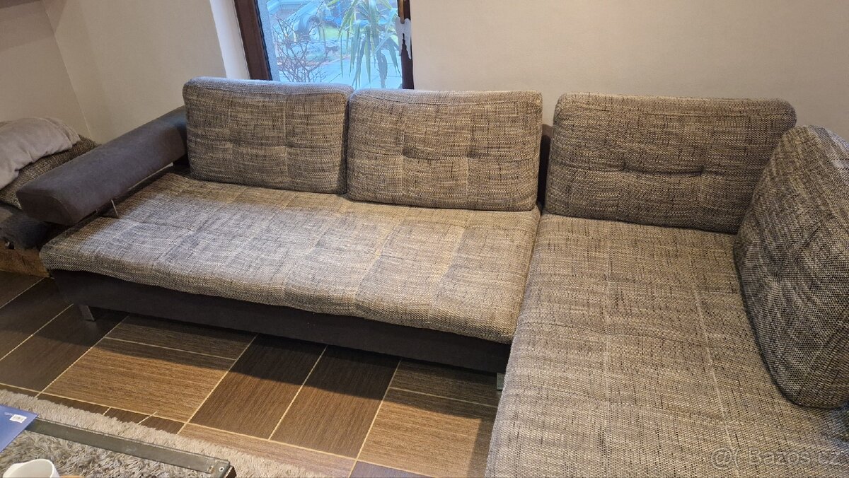 Rohová sedačka 220x285cm šedá