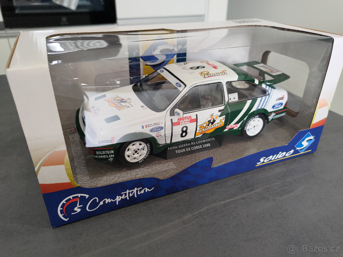 1:18 Ford Sierra Cosworth Auriol Tour De Corse 1988 - SOLIDO