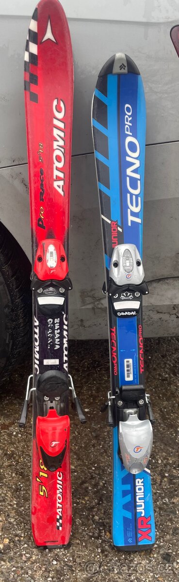 Dětské lyže Tecno Pro 90 cm a Atomic 100 cn