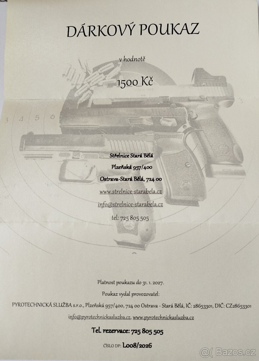 Voucher na střelnici