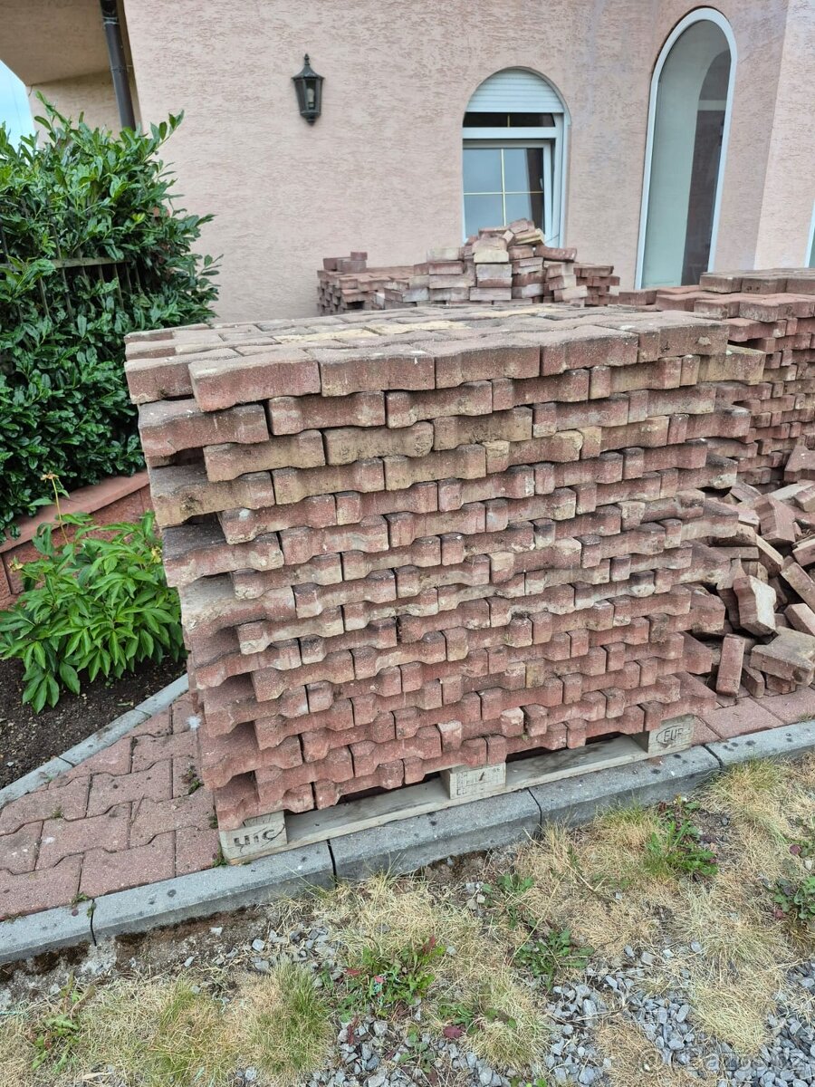 Zámková dlažba kost červená – 200 x 165 x 55 mm (65 m2)