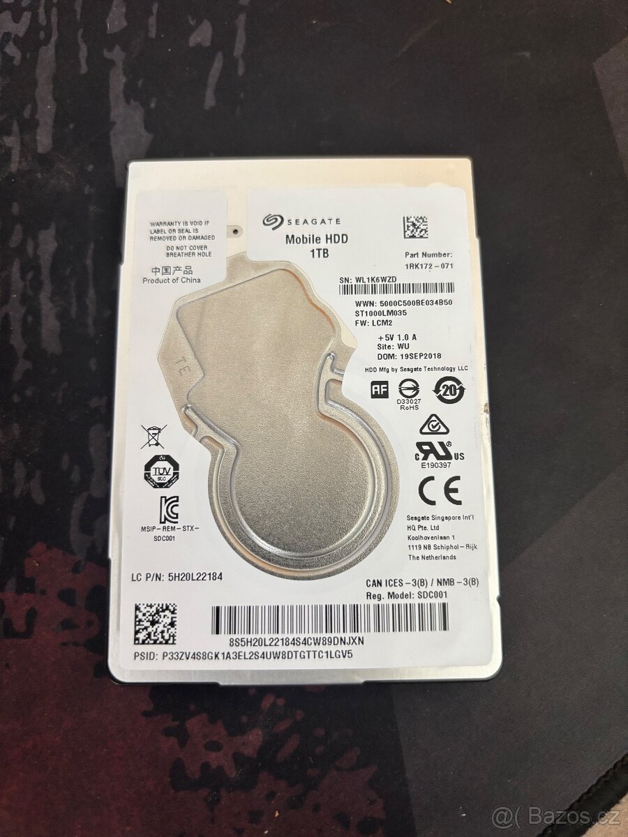 Harddisk Seagate 1TB 2,5