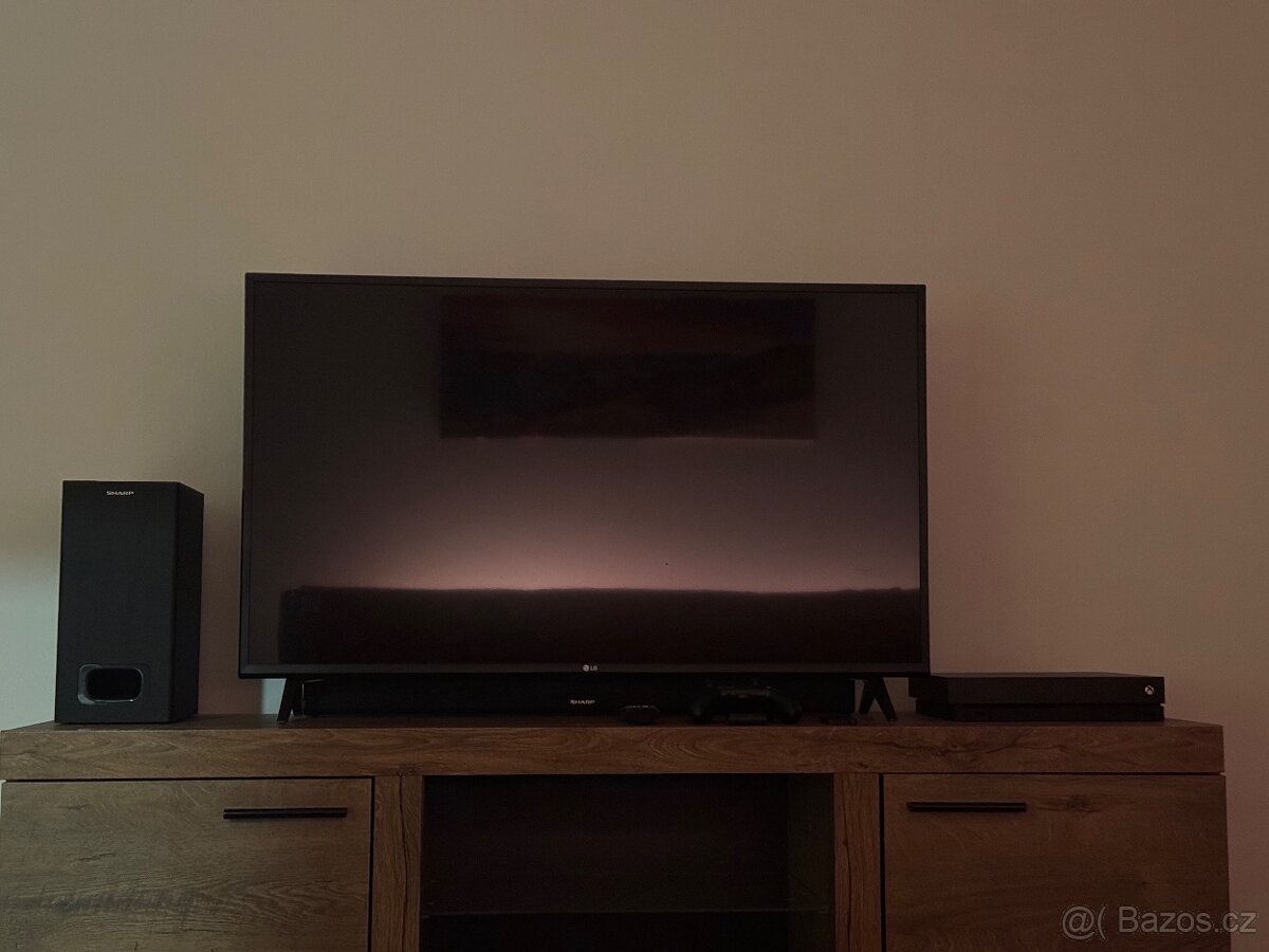 Set televize LG, reproduktory a xbox one x