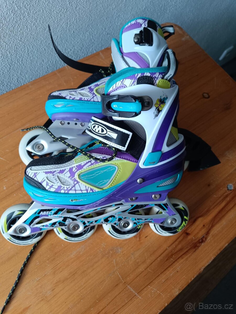 kolečkové in-line dívčí brusle 35-38