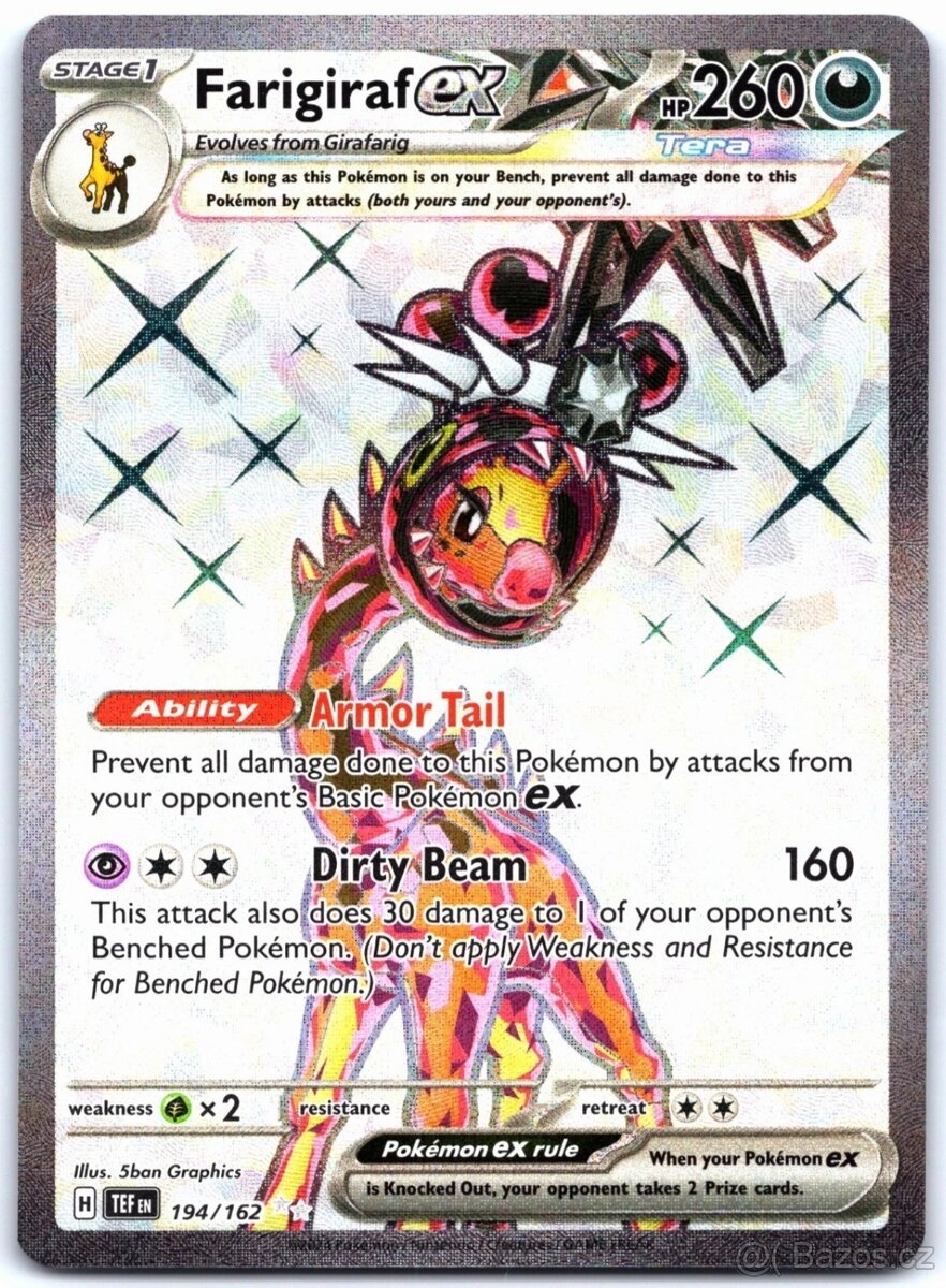 Pokémon karta – Farigiraf ex 194/162 🌟