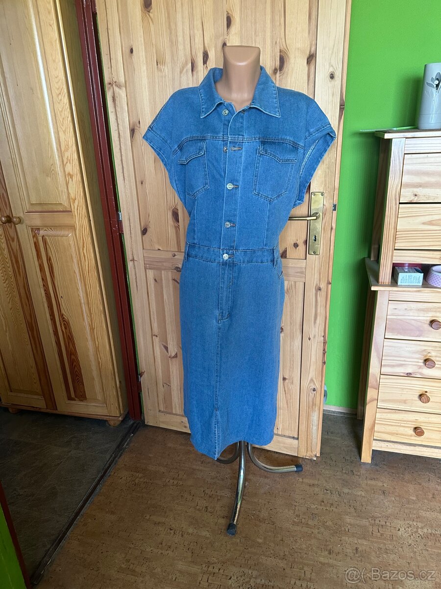 Džínové šaty velikost 44/46