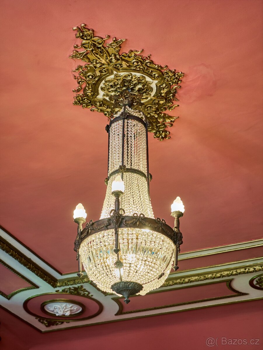 Velký starožitný lustr Ludvík XVI - Hruška