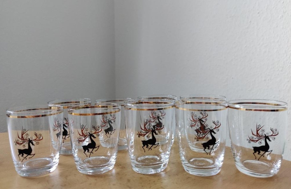 Retro malé likérové sklenky ( 100 ccm/ml)