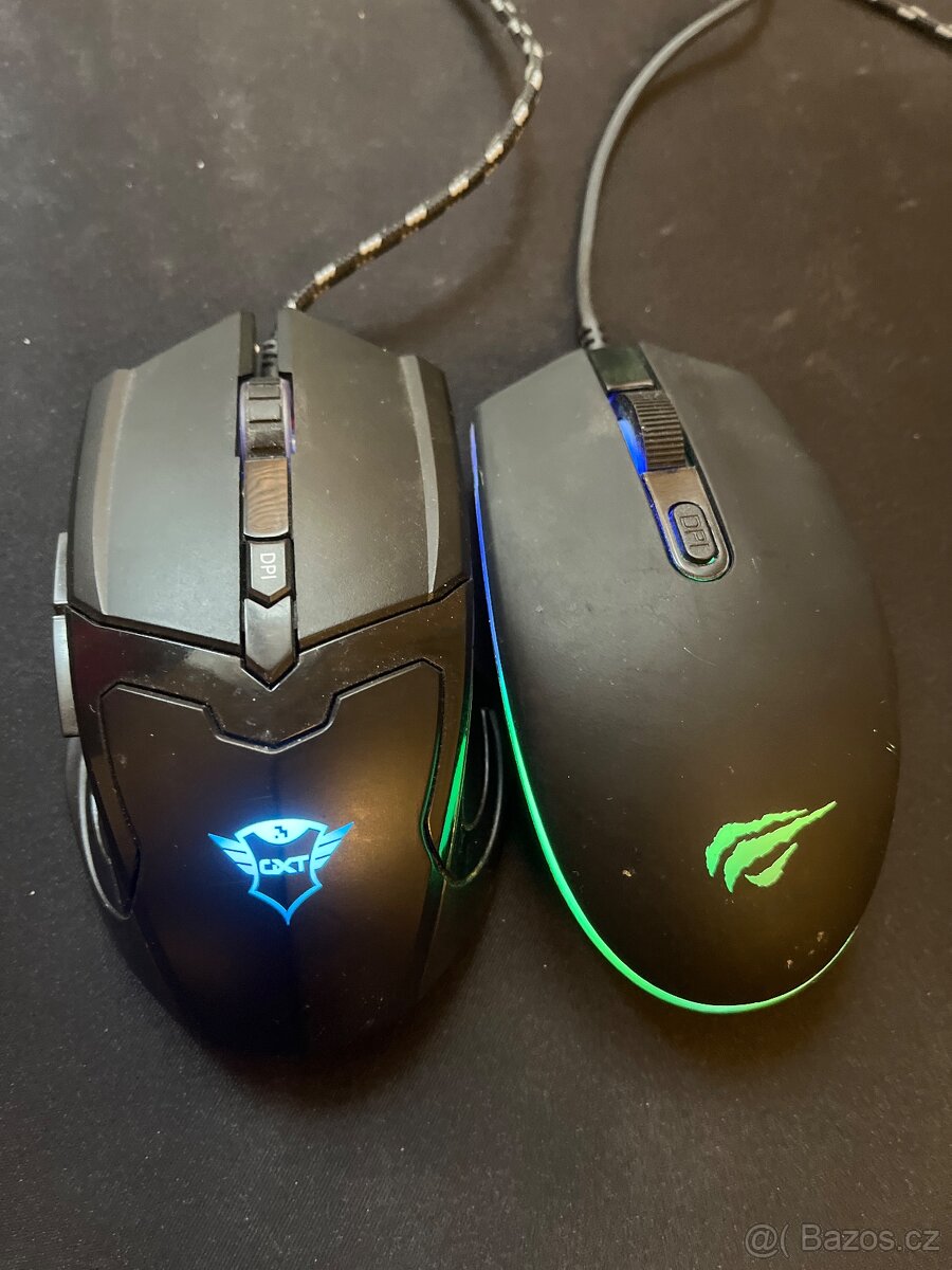 herní myší Trust GXT a Havit