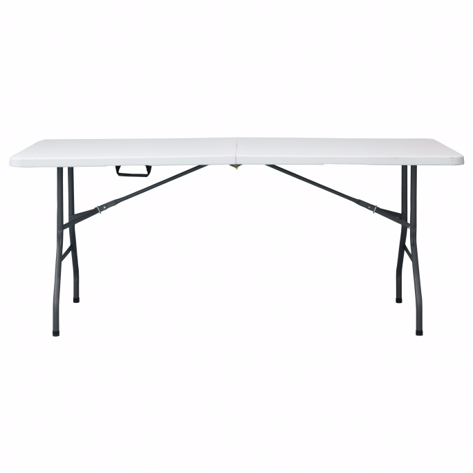 Zahradní plastový stůl skládací 180x70cm bílá, černá barva