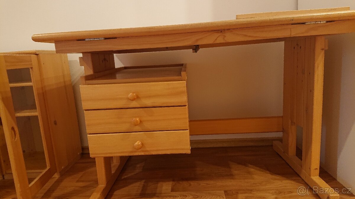 Stůl polohovací, z borovice, zachovalý, Domestav