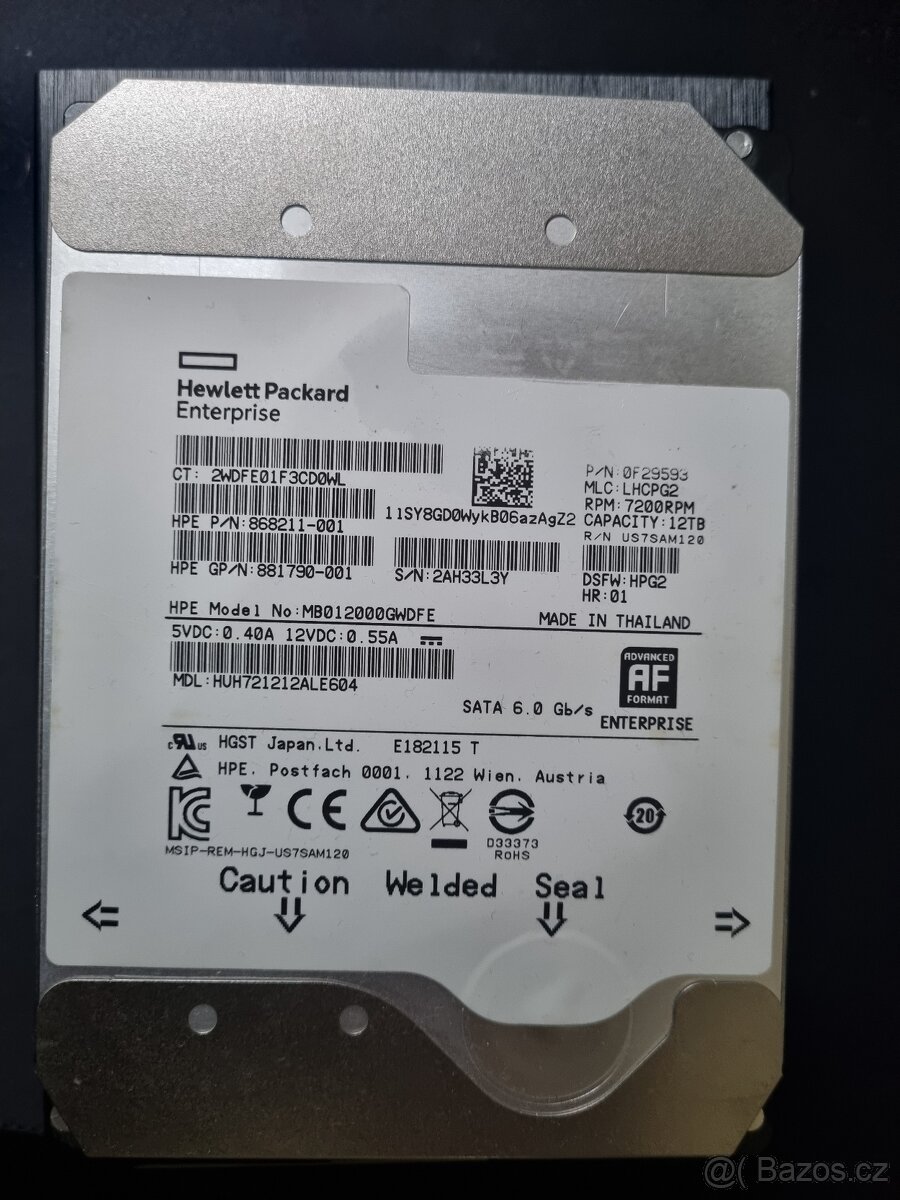 ✅ 12TB HDD již mimo záruku