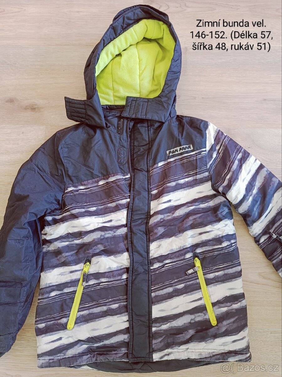 Zimni bunda, vel. 146-152, lyzarska