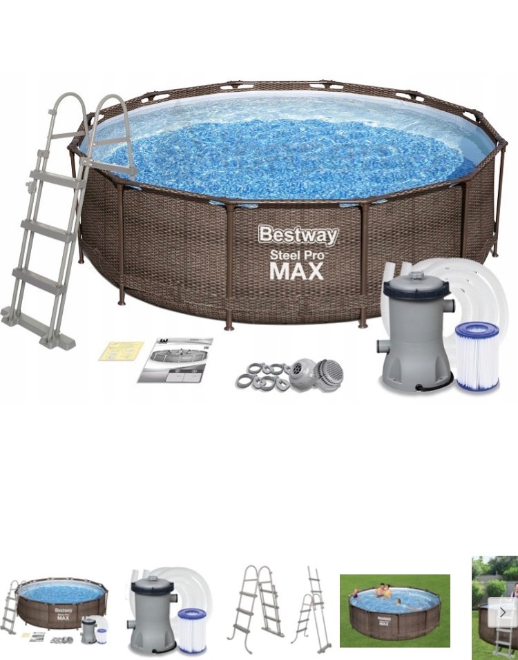 BTW bazén 366x100 Rattan sada