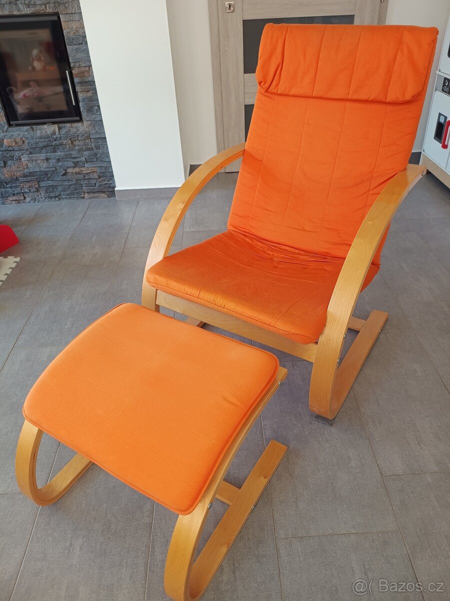 Křeslo relaxační s podnožkou