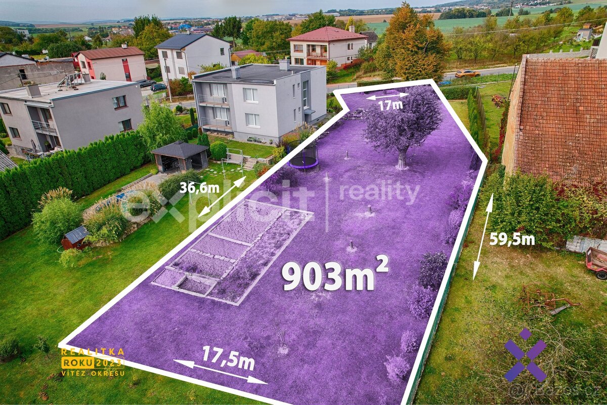 Prodej pozemky pro bydlení, 903 m2 - Fryšták, ev.č. 01684