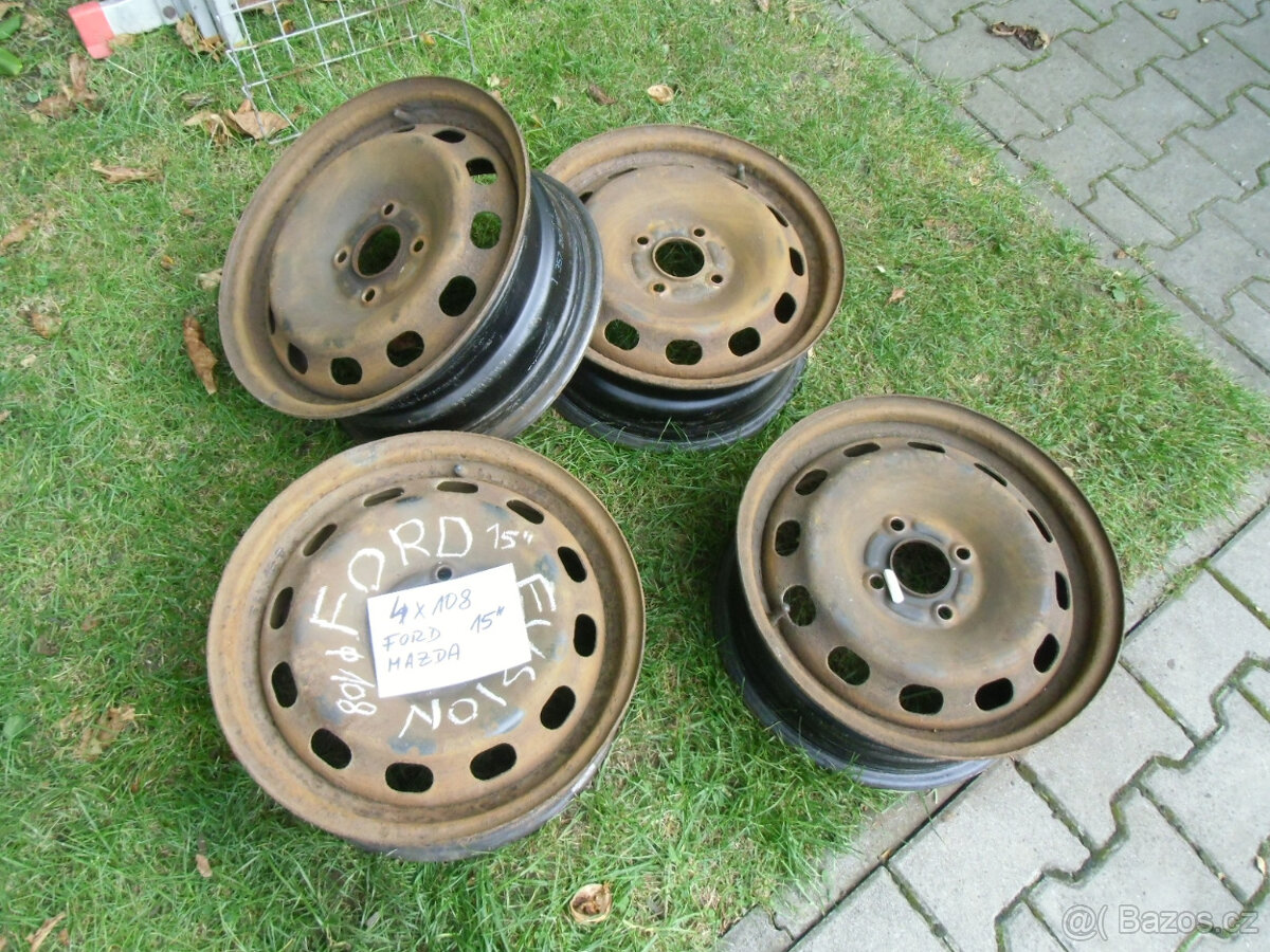 Disky na Ford Fusion (Mazda, Peugeot) rozteč 4 x 108, 15x6.