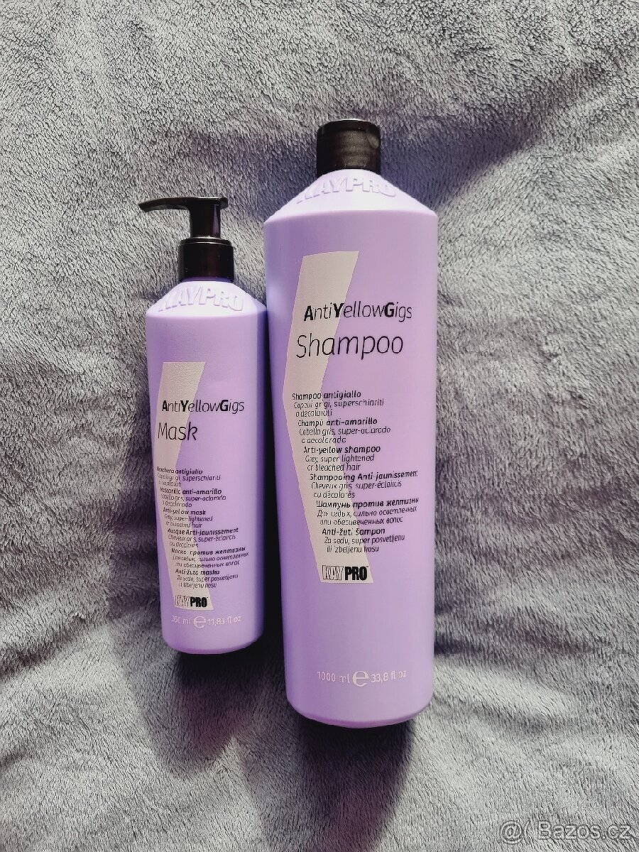 NOVÁ Sada nový šampon 1000ml,maska 350ml anti yellow