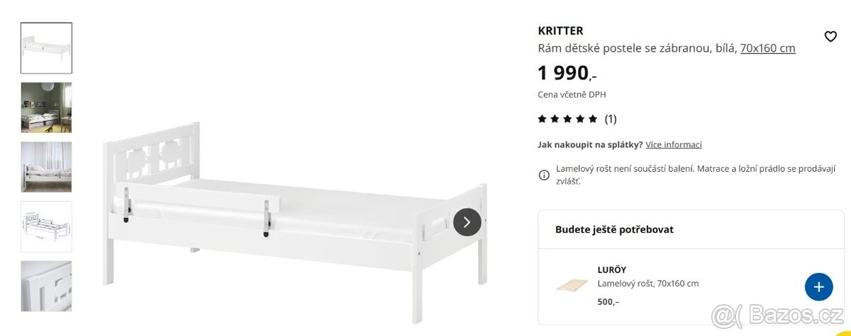 Dětská postel IKEA KRITTER