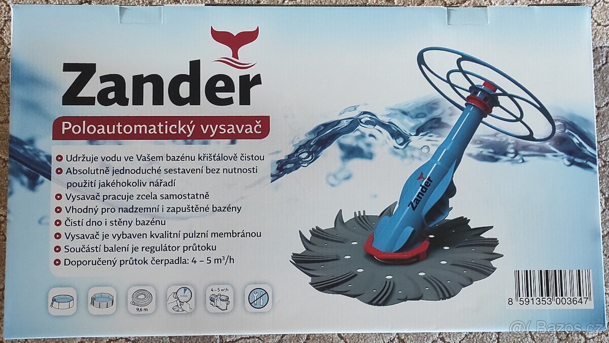 Prodám poloautomatický vysavač bazénu Zander
