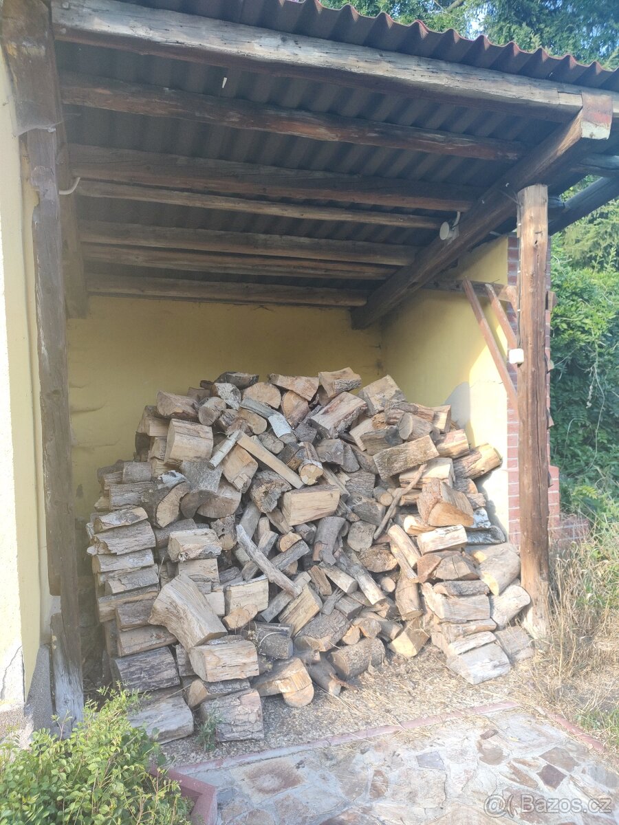 DŘEVO 15 m3 ŠTÍPANÉ PALIVOVÉ TVRDÉ BUK DUB 80%/20% SMRK - PO