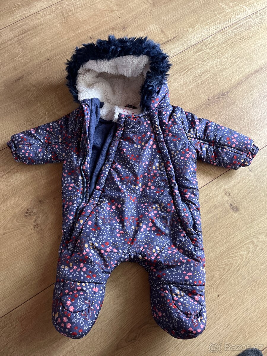 Zimní kombinéza F&F vel. 56, 0-2m