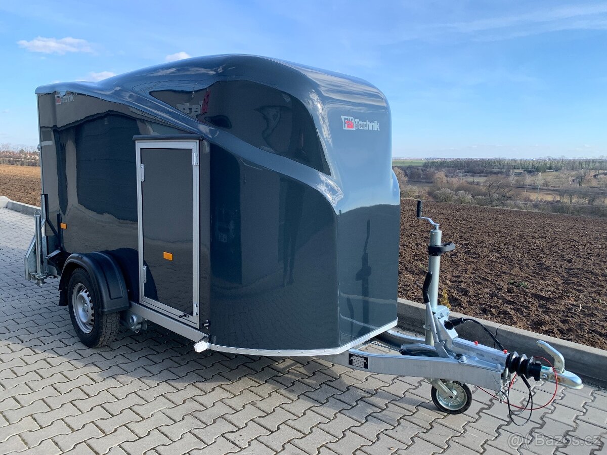 Aerodynamický přívěs DEBON Cargo 1300 kg, šedý