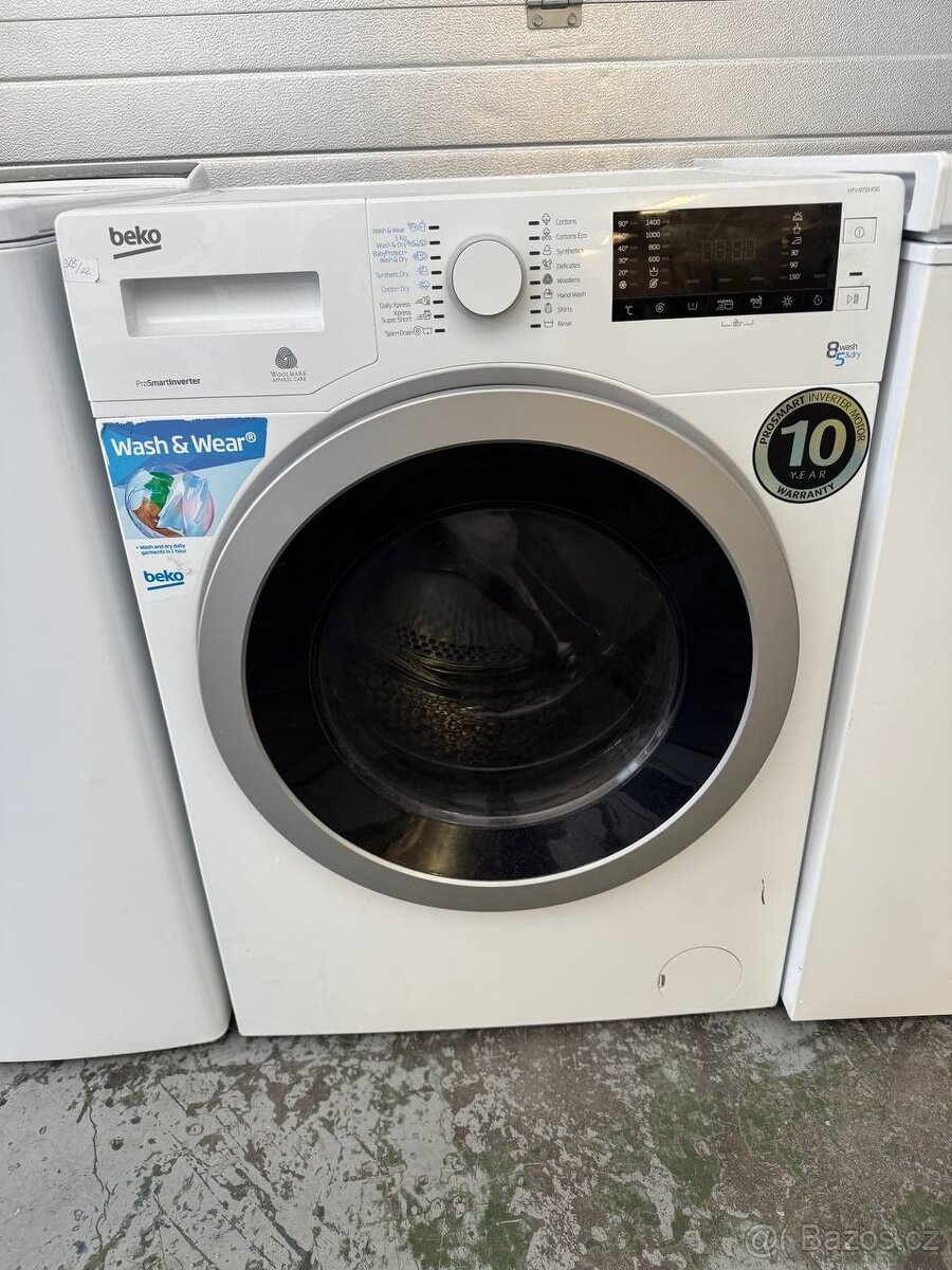 Pračka se sušičkou Beko HTV 8733 XS0 ( s kapacitou pro praní