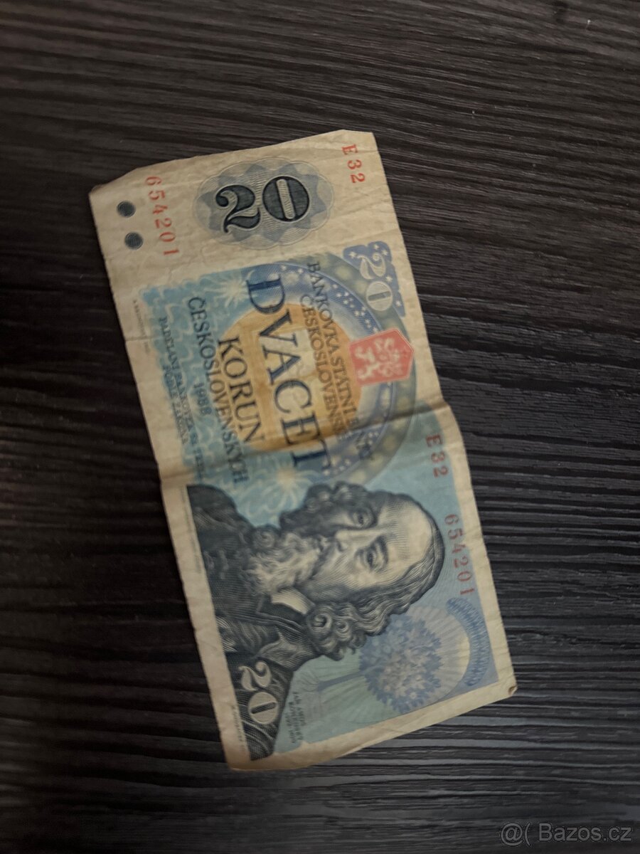 Bankovka Dvacet korun československých
