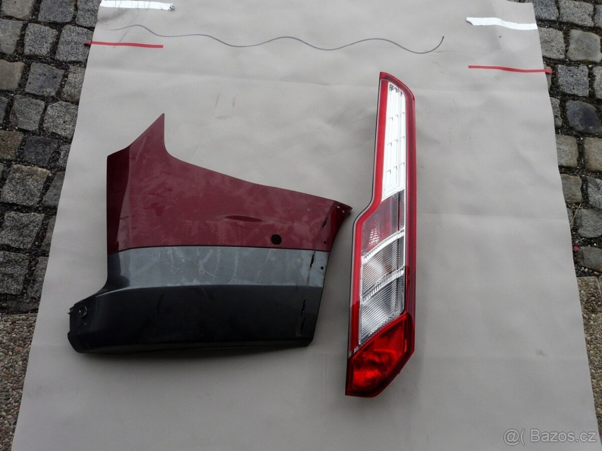 FORD TRANSIT CUSTOM ZADNÍ SVĚTLO , NÁRAZNÍK