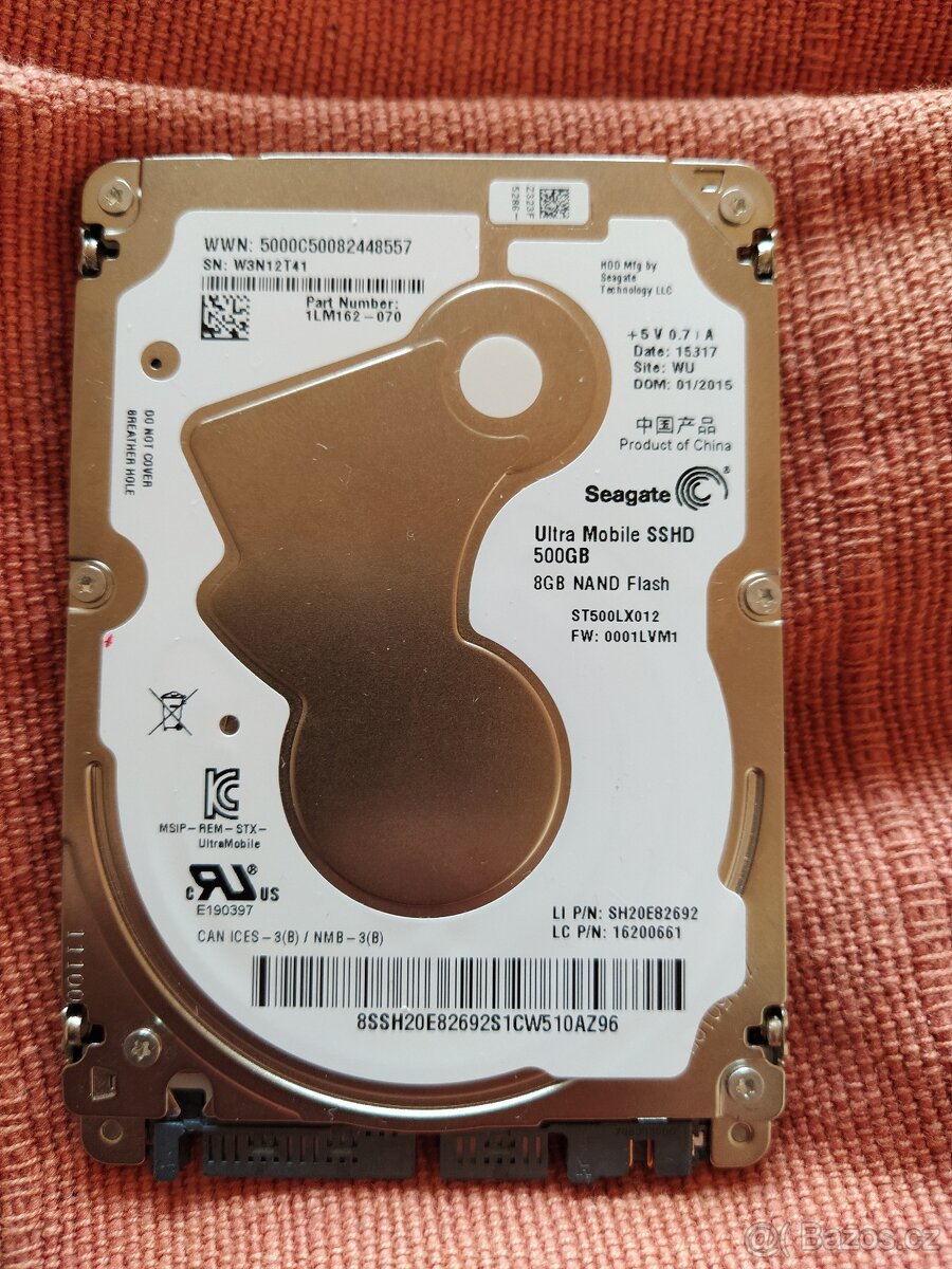 2,5" SSHD 500gb disk do notebooku ultra tenký