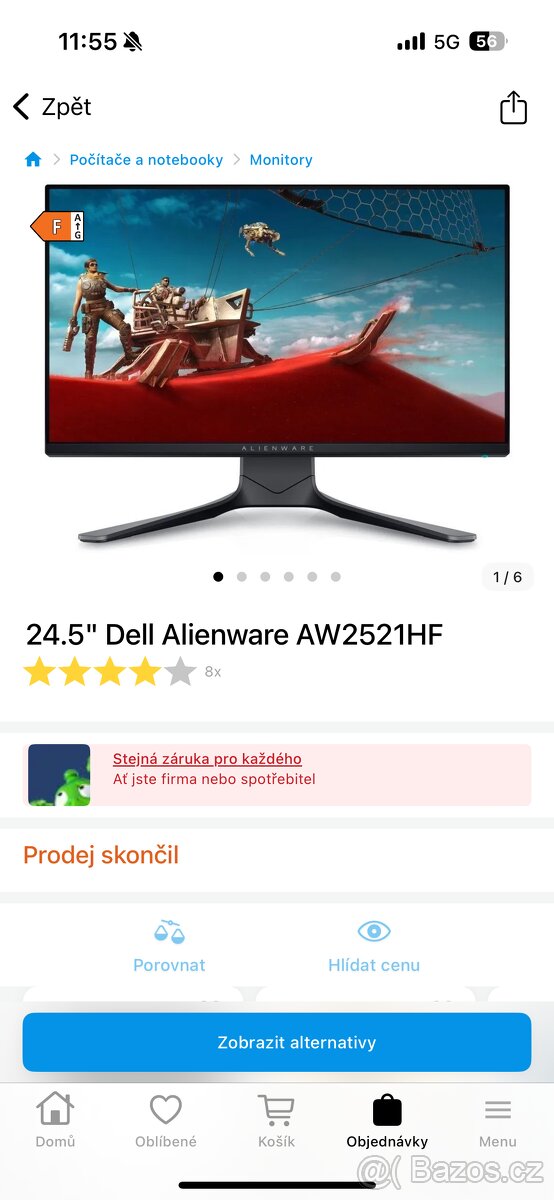 Prodám monitor alienware
