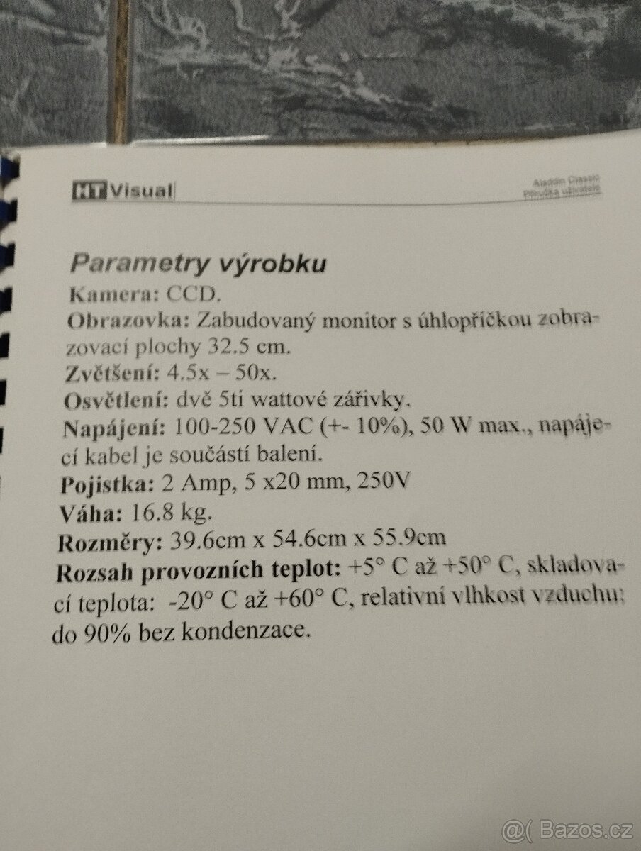 Stolní kamerová zvětšovací lupa