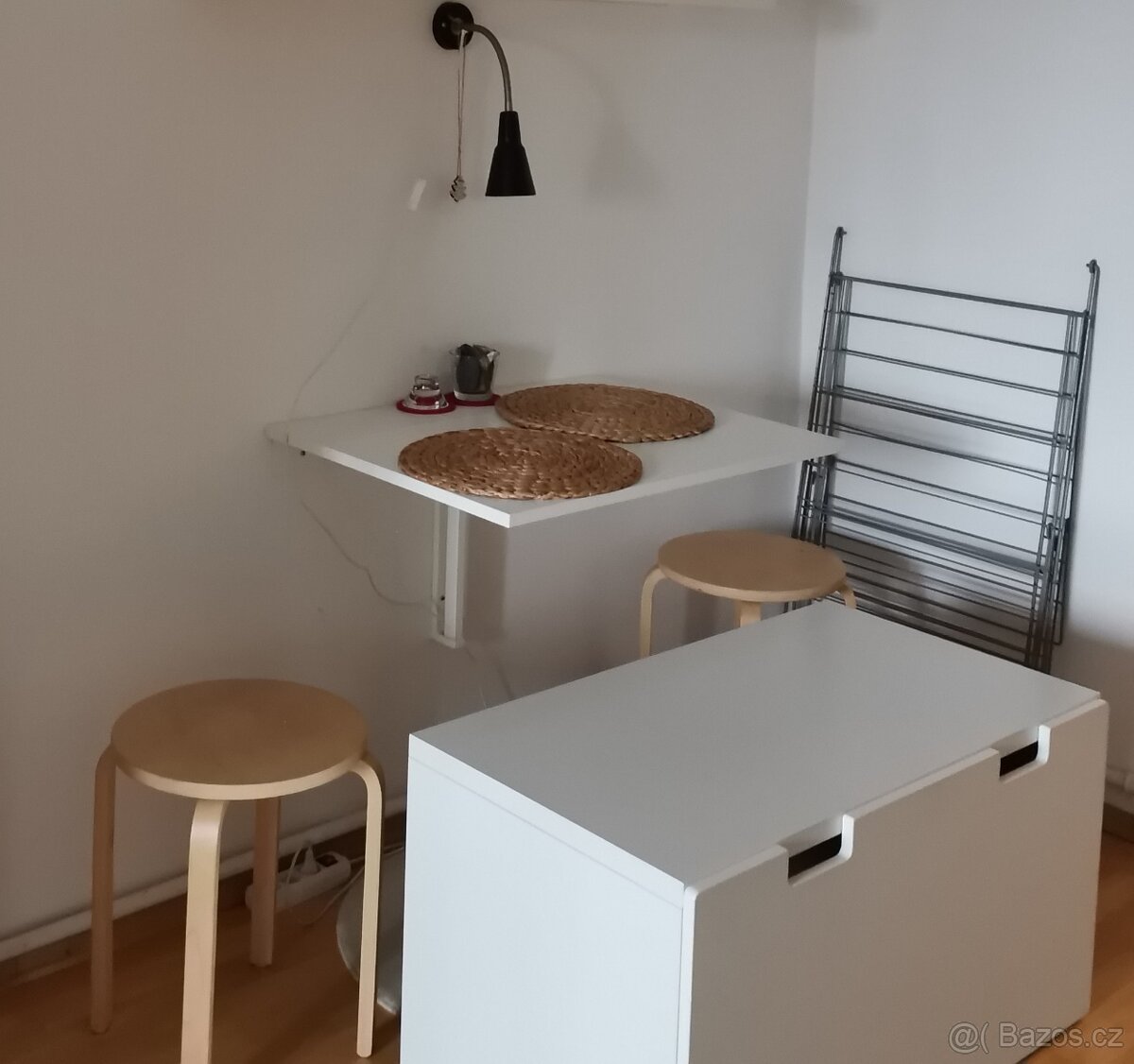 Skládací stolek (bílý) a 2 stoličky