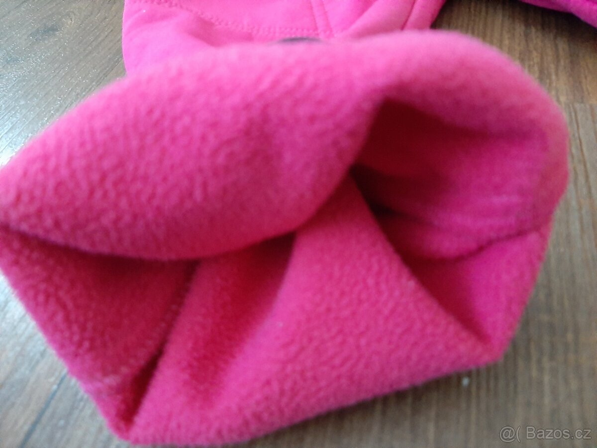 Softshellové kalhoty s fleecem - růžové vel.86