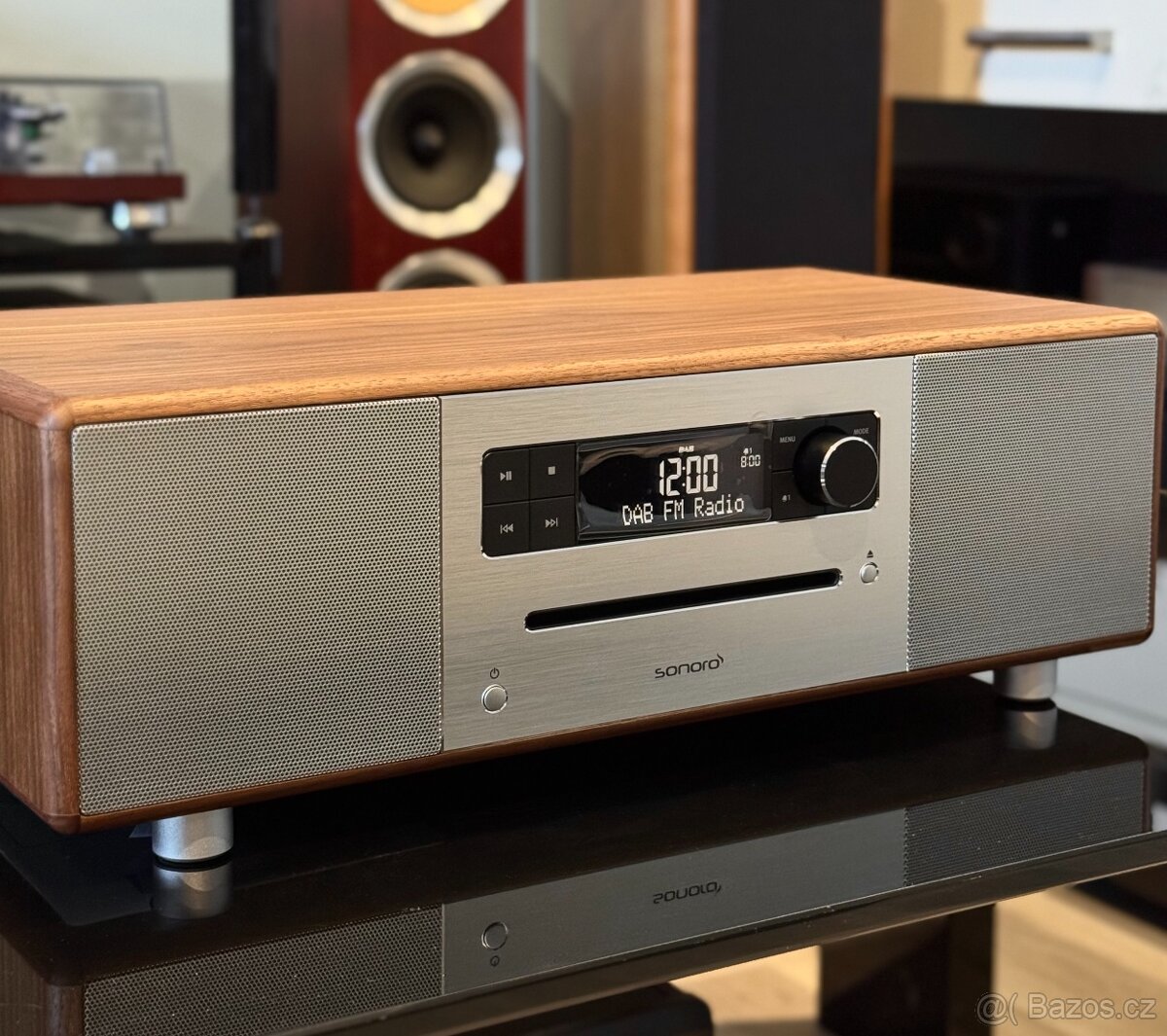 SONORO STEREO DAB+ s Bluetooth a CD, ořech