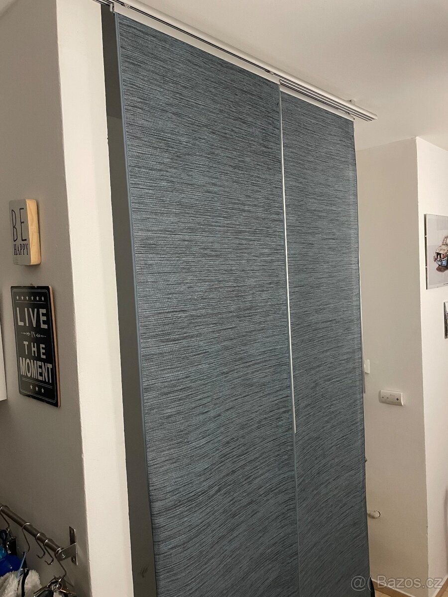 Panelové závěsy IKEA 2ks vč trojkolejnice