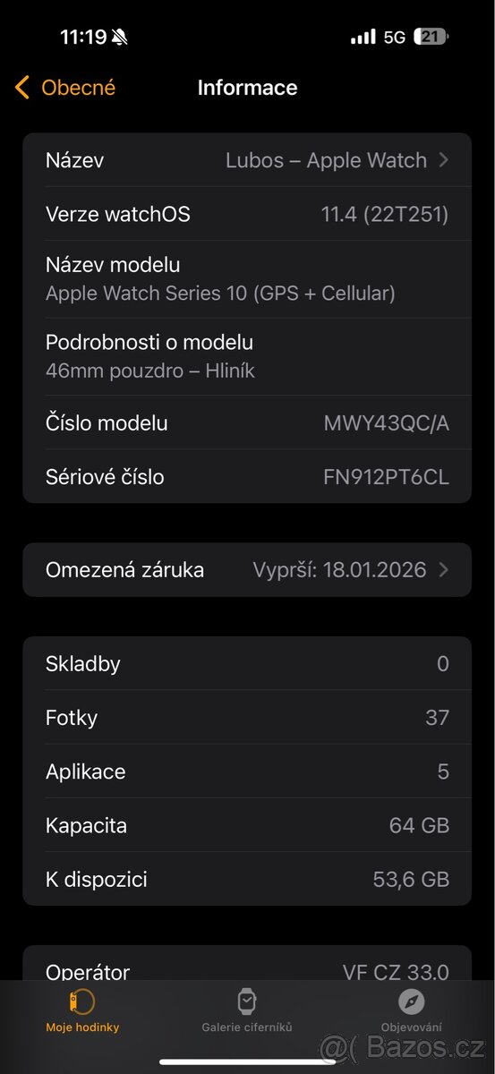 Apple watch 10 46 mm CEllular